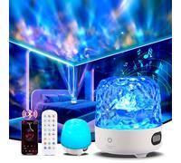 SUPPOU Projecteur Ciel étoilé LED,Galaxy Projecteur Ondulations de l'eau,Haut-parleurs Bluetooth,Veilleuse Ambianceavec abat-jour,Télécommande,Chambre Décoration,Adultes Enfants pour Fête Cadeau