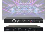 Suppresseur De Feedback 6 Entrées 4 Sorties, Processeur Audio Anti-hurlement avec Interface 6.5, Levier De Fréquence De Feedback pour Microphone, Effecteur Numérique Ktv Professionnel, pour