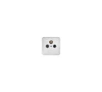 Axing Prise murale terminale SSD 2-00 - 3 sorties TV/SAT/Radio - plaque et cadre blanc