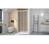 SUPRA 3V 2 volets coulissants 80cm profilé blanc verre transparent - - PA1550BTN