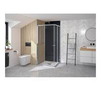 Supra Angle Droit/Gauche 90X90 Chromé Transparent - KINEDO PA1592CTN