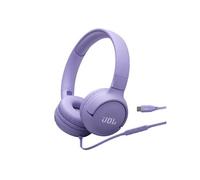 JBL Casque filaire supra-auriculaire Tune 520C – Micro, Son JBL Pure Bass, USB-C, pliable, violet