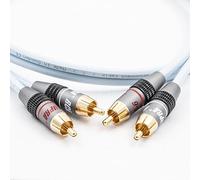 Supra Cables Câble HiFi double RCA - 2 RCA avec 6 fiches (0,5 m)