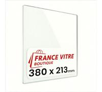 Supra - modèle : hf-3940-380 x 213 x 4 mm - Vitre d’Insert pour cheminée et poêle à Bois - Verre de Rechange Haute température - jusqu'à 800°C