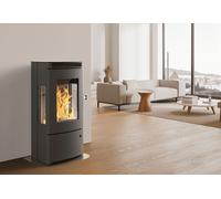 Poêle à bois TALMA TRI VISION acier - vertical - 9,1kW - 45,8 x 105,8 x 43,8 cm
