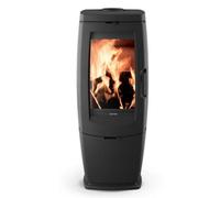 Poêle à bois fonte SUPRA Zoe 10kw - Noir - Départ fumées dessus et arrière - Vitre propre