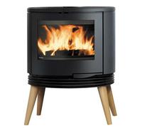 supra - poêle à bois fonte 10kw noir - kyo