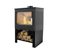Supra Poêle à bois fonte étanche 8.7kw, odélya bûcher, noir - FR9016150B