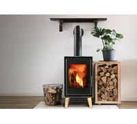 SUPRA Poêle à bois sur pieds en acier double combustion Jacob - 4,8 kW - FR9016020B