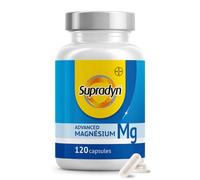 Supradyn® Advanced Magnesium Complex 5 en 1 - Anti Fatigue - Oxyde de Magnésium, Citrate, Bisglycinate, Malate, L-ascorbate, Complément alimentaire - 120 Gélules