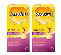 Supradyn Intensia - Multivitamines dont vitamine C, Vitamine D, Minéraux (Fer,Magnésium, Calcium) et coenzyme Q10 - Aide à réduire la Fatique - 2x30 comprimés effervescents