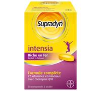 Supradyn Intensia Multivitamines et Minéraux aide à réduire la fatigue Comprimé(S) 30 pc(s)