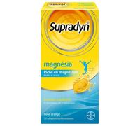 Supradyn Magnesia Vitamines et Minéraux aide à réduire le stress Comprimés Effervescents 30 pc(s)