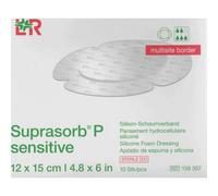 Suprasorb P Sensitive Border Pansement Multisite 12x15cm 10uts