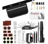 Suprbee 40PCS Kit Reparation Velo, Outil Multifonction 16 en 1,Kit D'outils de Réparation Multifonction avec Mini Pompe 120 PSI, Kit Crevaison Velo, Kit de Patch pour Bicyclette VTT Cyclisme
