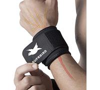 SUPRBIRD Bande Poignet, 1 Paire Protège Poignet, Wrist Wraps, Orthese Poignet, Bande de Support Poignet, Orthèse élastique de Poignet pour le Fitness, Bodybuilding, Haltere Musculation, Entorses