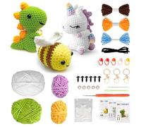 SUPRBIRD Kit de Crochet pour Débutants, Kits de Crochet avec Fil à Crochet, Kit Crochet Debutant Complet, avec des Instructions Étape par Étape et des Tutoriels Vidéo, pour Adultes et Enfants