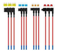 SUPRBIRD Porte-fusibles de Voiture 12v, 24 Pièces Add-A-Circuit Fusible Tap Adaptateur, Porte-Fusible Micro Voiture Adaptateur pour Voiture Camion Bateau Fusible de Voiture