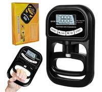 SUPRBIRD Testeur de force de poignée rechargeable, dynamomètre numérique de 180 kg avec écran LCD et 19 mémoires d'utilisateurs, poignée réglable pour athlètes, fitness à la maison et à l'école