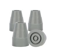supregear 4-Pack Embouts de Canne en Caoutchouc, Embouts de Canne Renforcés de 19 mm avec Base Extra Large Antidérapante Remplacement pour Canne de Marche Accessoire de Canne Pliante, Gris