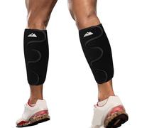 supregear Attelle de Soutien du Mollet, 2 Pack Shin Attelle Compression Hommes Femmes Réglable Manchon d’Enveloppement de Veau pour Muscle Enflure Randonnée Entraînement Respirant Soutien aux Veaux