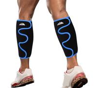 supregear Attelle de Soutien du Mollet, 2 Pack Shin Attelle Compression Hommes Femmes Réglable Manchon d’Enveloppement de Veau pour Muscle Enflure Randonnée Entraînement Respirant Soutien aux Veaux