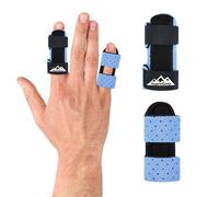 supregear Attelles de Doigt, Lot de 2 Universelles pour Redresser et Soutenir les Doigts Cassés, pour Majeur, Index, Annulaire et Auriculaire, Bleu Clair et Rose