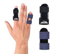 supregear Attelles de Doigt, Lot de 2 Universelles pour Redresser et Soutenir les Doigts Cassés, pour Majeur, Index, Annulaire et Auriculaire, Bleu Foncé