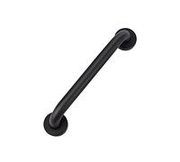 supregear Barres d'appui murales, Poignée de douche pour seniors, Diamètre 2,5 cm Acier inoxydable 201 Main courante de sécurité, Support mural pour WC et baignoire, Noir, 30 cm