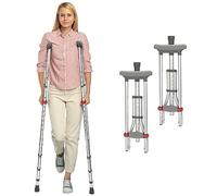 supregear Béquilles Sous les Aisselles, 1 Paire Béquilles Universelles en Aluminium Léger pour Personnes Âgées, Adultes et Adolescents, Béquilles d’Avant-bras Réglables avec Coussinets Souple