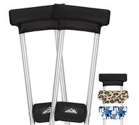 supregear Coussinets de Béquille avec Poignées, 4pcs Universelles Antidérapants Accessoires Rembourrages pour Béquilles Poignée Rembourrée Mousse Souple Housses de Marche pour Enfants Adultes, Noir