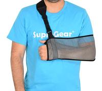 supregear Écharpe Bras en Maille Respirante, Support d'Épaule Réglable, Immobilisateur Léger et Confortable pour Bras Droit ou Gauche, Coude, Poignet, Main, Homme et Femme