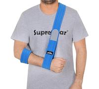 supregear Écharpe Bras Réglable, Support d'Épaule Léger et Confortable, Sangle Respirante pour Bras/Main/Coude Blessé, Sangle 180 cm, Bleu
