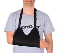 supregear Écharpe de Bras en Maille avec Coussins Souples, Réglable Respirante avec Immobilisateur D'épaule Élingue de Bras de Douche Léger Support de Coude, S'adapte au Bras Gauche/Droit