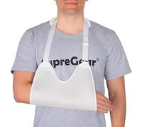 supregear Écharpe de Bras en Maille avec Coussins Souples, Réglable Respirante avec Immobilisateur D'épaule Élingue de Bras de Douche Léger Support de Coude, S'adapte au Bras Gauche/Droit