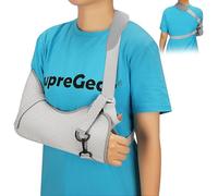 supregear Écharpe de Bras Gauche/Droit, Confortable Médical Attelle Epaule pour Hommes et Femmes, Echarpe de Soutien pour Bras pour Blessure à l'Épaule, Fractures et Luxations, Gris, S