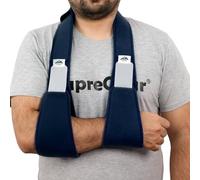 supregear Écharpe de Bras Immobilisateur d'Épaule, Attelle de Soutien Légère et Confortable pour Épaule Blessée, Fracture, Luxation, Entorse, Gauche/Droite, Homme Femme, Bleu Foncé
