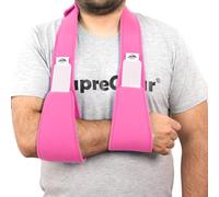 supregear Écharpe de Bras Immobilisateur d'Épaule, Attelle de Soutien Légère et Confortable pour Épaule Blessée, Fracture, Luxation, Entorse, Gauche/Droite, Homme Femme, Rose