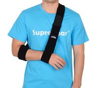 supregear Écharpe de Bras, Réglable Léger Confortable épaule Immobilisateur Bras Sling Respirant épaule Soutien Pour Bras/Main/Coude - 180cm - Noir