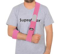 supregear Écharpe de Bras, Réglable Léger Confortable épaule Immobilisateur Bras Sling Respirant épaule Soutien Pour Bras/Main/Coude - 180cm - Rose