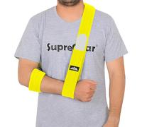 supregear Écharpe de Bras, Réglable Léger Confortable Épaule Immobilisateur Bras Sling Respirant Épaule Soutien Pour Blessé Bras/Main/Coude, 180cm (Jaune)