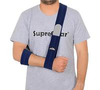 supregear Écharpe de Bras, Réglable Léger Confortable Épaule Immobilisateur Bras Sling Respirant Épaule Soutien Pour Blessé Bras/Main/Coude, 180cm (Bleu Foncé)