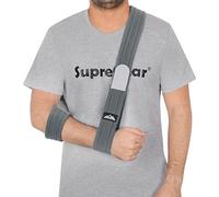 supregear Écharpe de Bras, Réglable Léger Confortable Épaule Immobilisateur Bras Sling Respirant Épaule Soutien Pour Blessé Bras/Main/Coude, 180cm (Gris Foncé)