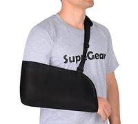 supregear Écharpe de Bras, Sangle de Bras D'immobilisation D'épaule en Maille Réglable pour Douche Support Respirant pour Épaule et Coude pour Femmes et Hommes, S'adapte au Bras Gauche/Droit, Noir