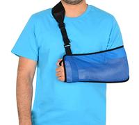supregear Écharpe de Bras, Sling Bras Écharpe de Bras en Maille, Bride D'immobilisation de Bras D'épaule Légère Support de Stabilisateur D'épaule Respirant pour Bras Blessé Coude Poignet Main (Bleu)