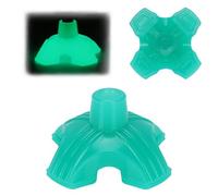 supregear Embout de Canne, Base Quad Autostable en Caoutchouc Résistant Remplacement pour Canne, Bâtons de Marche, Canne Quad ou Tripode, Pad Lumineux avec Rondelle Métallique, Vert, 19 mm