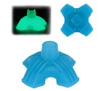supregear Embout de Canne, Base Quad Autostable en Caoutchouc Résistant Remplacement pour Canne, Bâtons de Marche, Canne Quad ou Tripode, Pad Lumineux avec Rondelle Métallique, Bleu, 19 mm