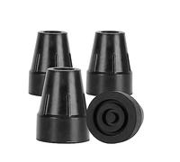supregear Embout de Canne, Embout de Canne de Rechange Antidérapant de 19 mm pour Canne de Marche Béquille Accessoire de Canne Pliante, 4 Pack (Noir)