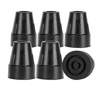 supregear Embout de Canne, Embout de Canne de Rechange Antidérapant de 19 mm pour Canne de Marche Béquille Accessoire de Canne Pliante, 6 Pack (Noir)