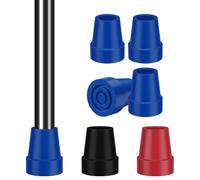 supregear Embouts de Canne 19 mm - Lot de 4 Embouts de Rechange en Caoutchouc Résistant, Embouts Antidérapants Renforcés en Acier pour Cannes et Béquilles, Bleu